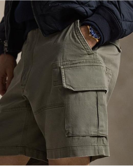 Polo Ralph Lauren Gray 20.5 Cm Gellar Relaxed Twill Cargo Short for men