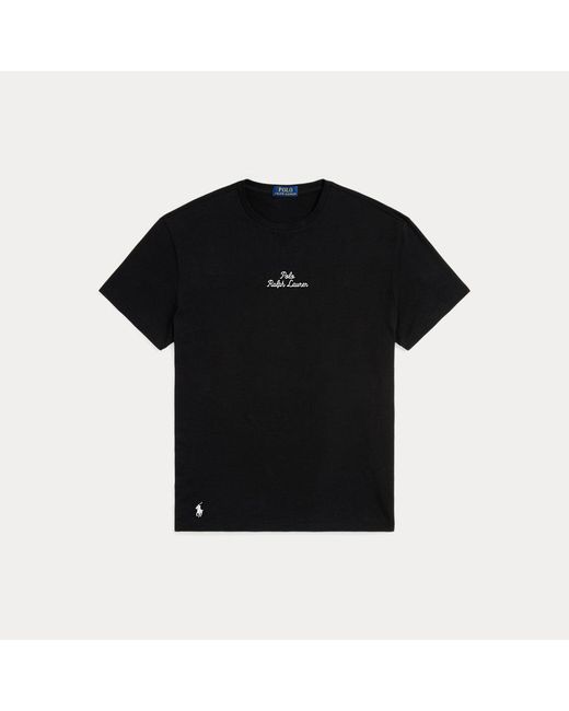 Maglietta in jersey con logo Classic-Fit di Polo Ralph Lauren in Black da Uomo