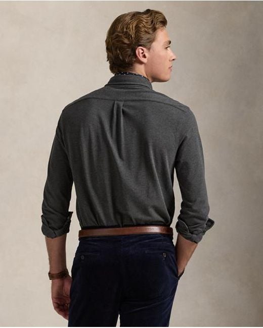 Polo Ralph Lauren Gray Featherweight Mesh Shirt for men