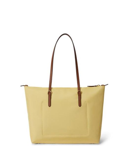 Ralph Lauren Green Medium Keaton Nylon Tote Bag