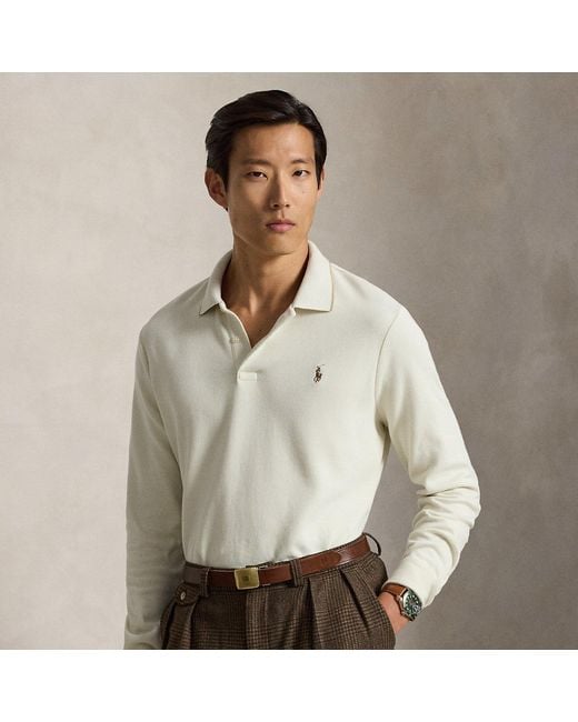 Polo Ralph Lauren Gray Double-Knit Polo-Collar Pullover for men