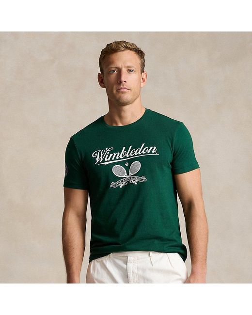 Polo Ralph Lauren Custom-Slim-Fit T-Shirt Wimbledon in Green für Herren