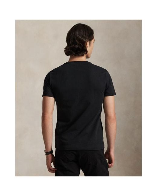 Polo Ralph Lauren Black Polo Bear Cotton T-Shirt for men