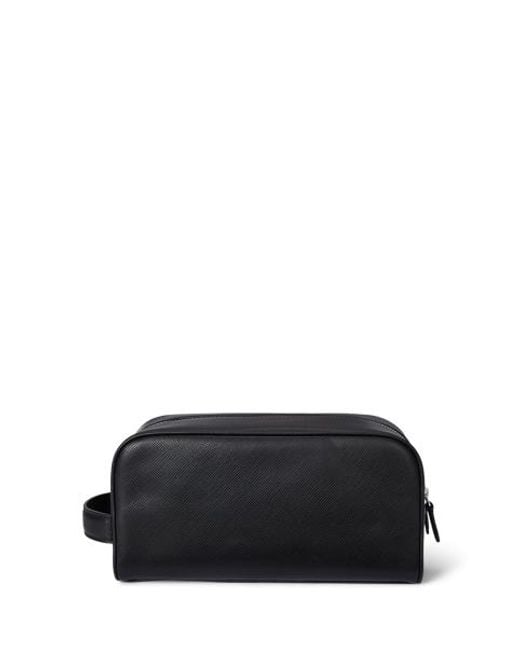 Polo Ralph Lauren Black Saffiano Leather Travel Case for men