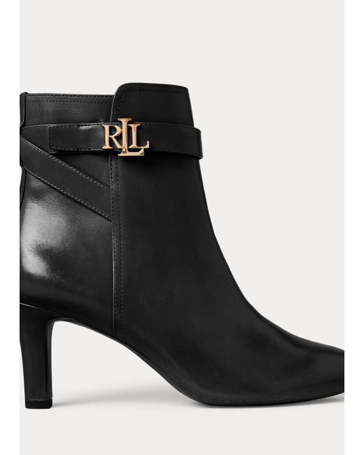 Ralph Lauren Arianne Leren Laars in het Zwart | Lyst NL