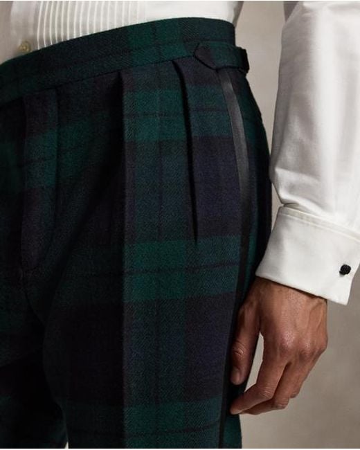 Polo Ralph Lauren Blue Plaid Tuxedo Trouser for men