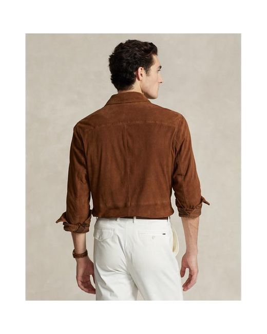 Polo Ralph Lauren Brown Suede Utility Jacket for men