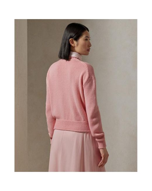 Ralph Lauren Collection Pink Kaschmir-Rundhalspullover Lunar New Year