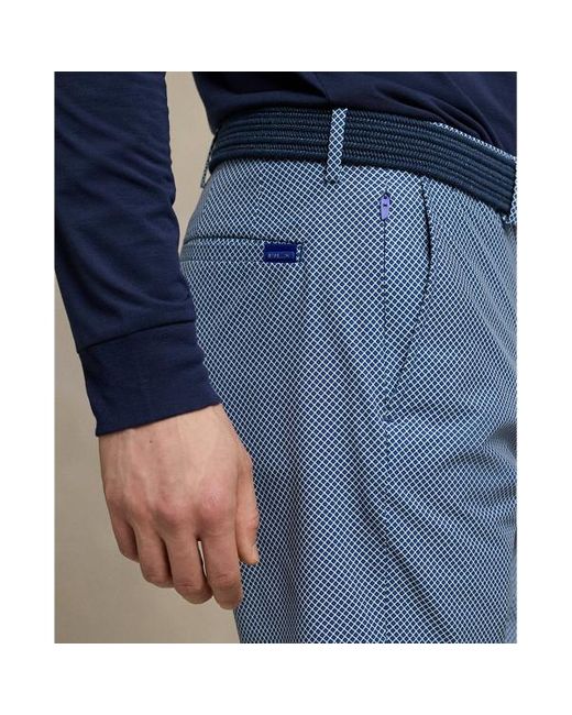 Short in twill stretch Tailored-Fit di Ralph Lauren in Blue da Uomo