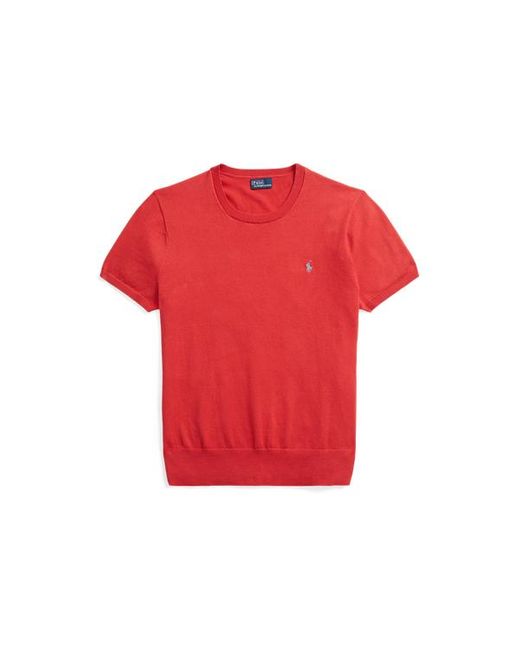 Polo Ralph Lauren Red Cotton-blend Short-sleeve Jumper