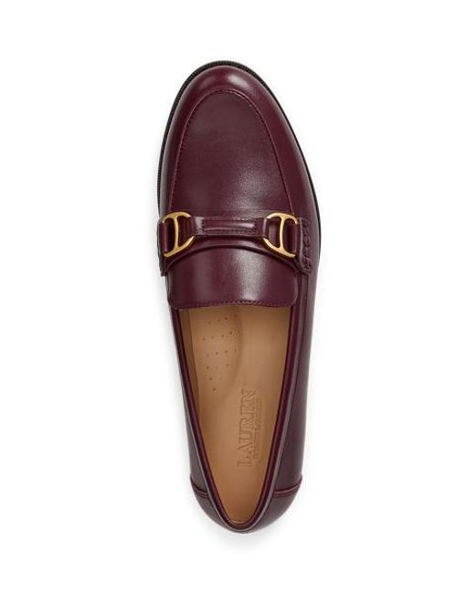 Ralph Lauren Red Tasha Leather Loafer