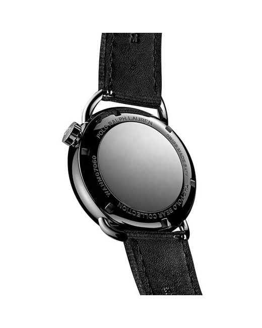 Reloj de acero de 42 mm con Polo Bear Polo Ralph Lauren de hombre de color Black