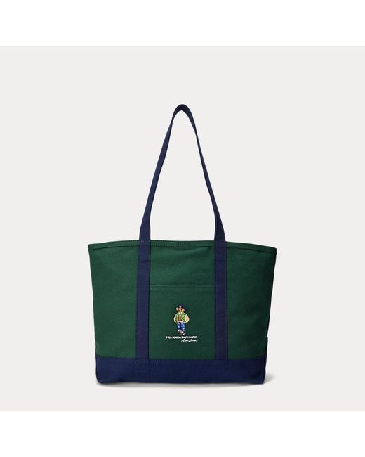 Polo Ralph Lauren Gray Polo Bear Canvas Tote for men