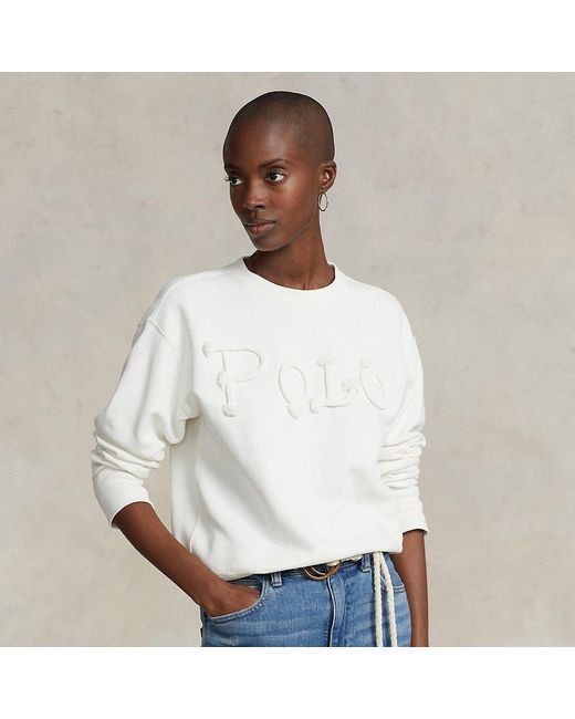Forsvinde lustre atlet Polo Ralph Lauren Rope-logo French Terry Sweatshirt in White | Lyst
