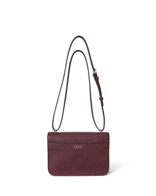 Ralph Lauren Sophee Medium Leren Tas Met Textuur in het Purple