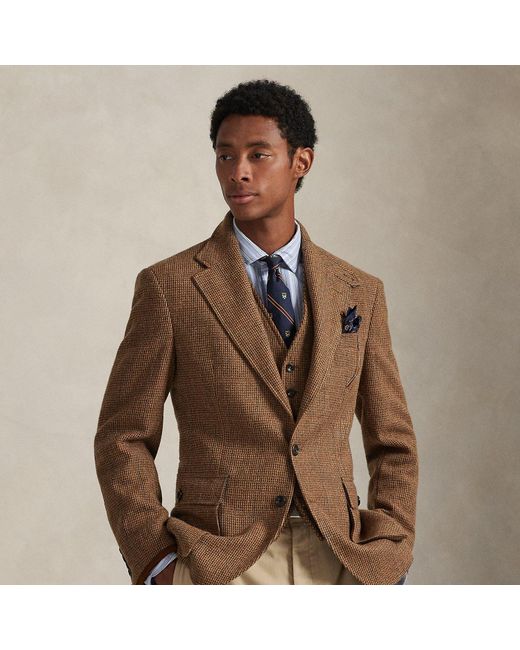 Ralph Lauren Brown The Rl67 Tick-Weave Tweed Jacket for men