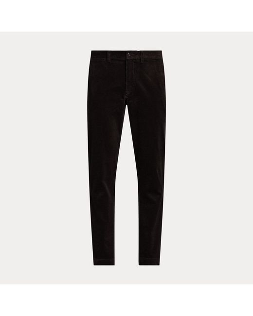 Polo Ralph Lauren Black Straight Fit Stretch Corduroy Trousers for men