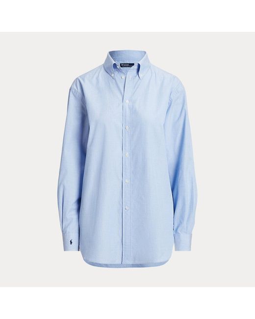 Ralph Lauren Blue Relaxed Fit Cotton Poplin Shirt