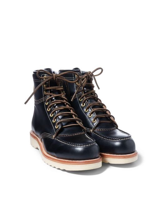 RRL Black Brunel Leather Work Boot for men