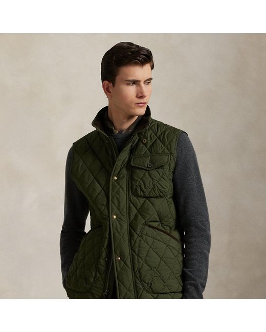 Lauren Quilted Gilet Ralph Lauren Green Gilet Polo Ralph Lauren