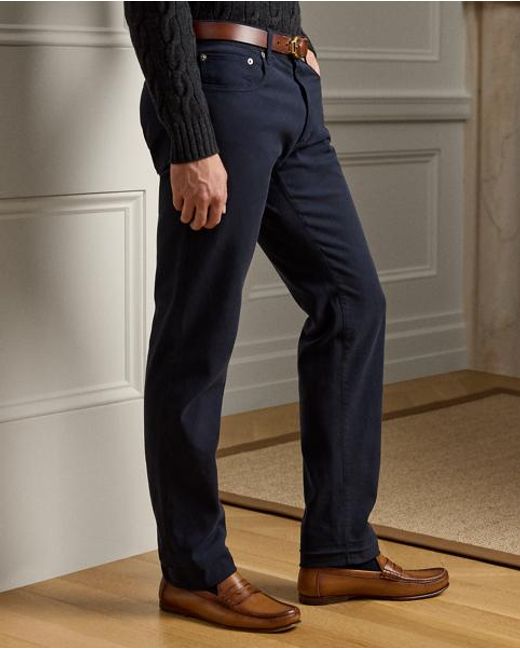 Ralph Lauren Black Slim Fit Stretch Twill Pant for men