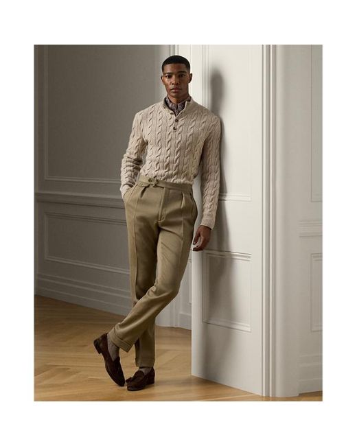 Ralph Lauren Natural Gregory Hand-tailored Twill Trouser for men