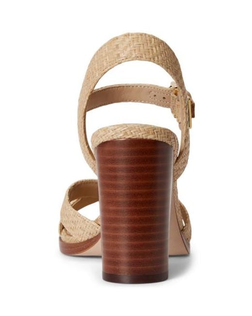 Ralph Lauren Natural Emeryn Raffia Sandal