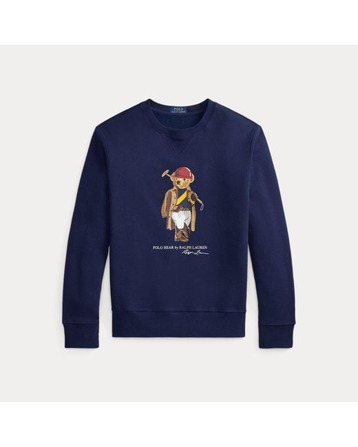 Polo Ralph Lauren Blue Polo Bear Fleece Sweatshirt for men