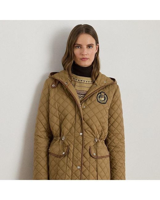 Ralph Lauren Natural Anorak Mit Rautensteppung Und Wappen