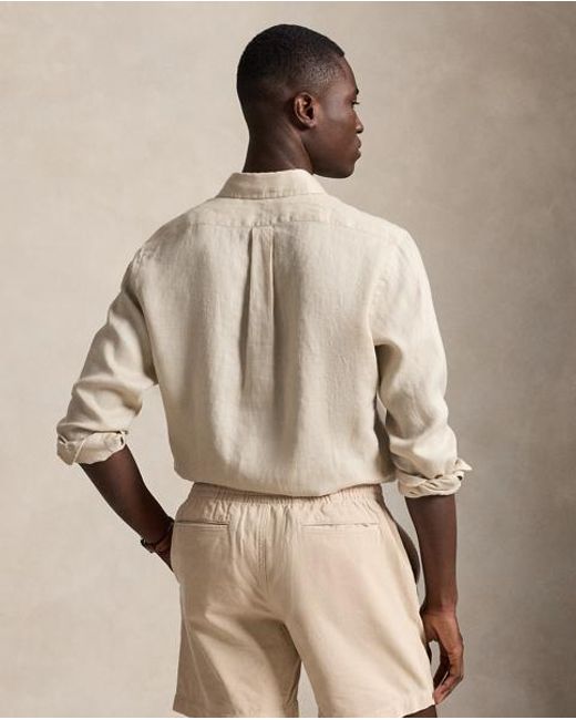Polo Ralph Lauren Natural Custom Fit Linen Shirt for men