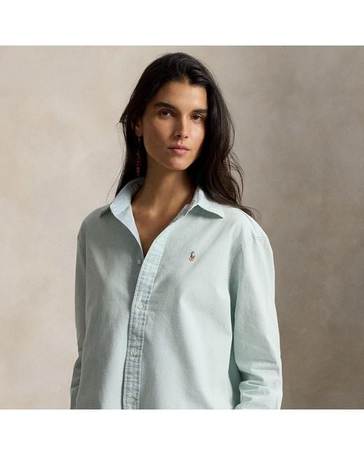 Polo Ralph Lauren Gray Cropped Boxy Shirt