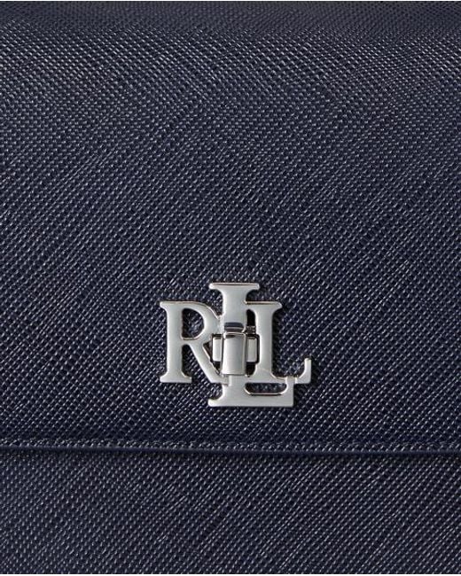 Ralph Lauren Sophee Medium Leren Tas Met Textuur in het Blue