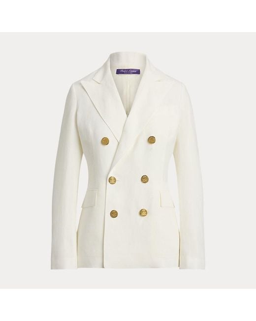 Ralph Lauren White Leinenjacke Camden