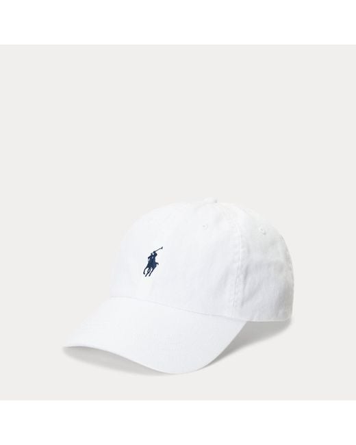 Ralph Lauren White The Iconic Cotton Chino Ball Cap