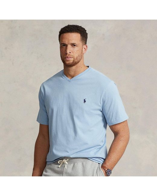 Polo Ralph Lauren Ralph Lauren Jersey V-neck T-shirt in Blue for Men | Lyst