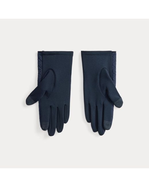 Ralph Lauren Blue Gesteppte Touchscreen-Handschuhe