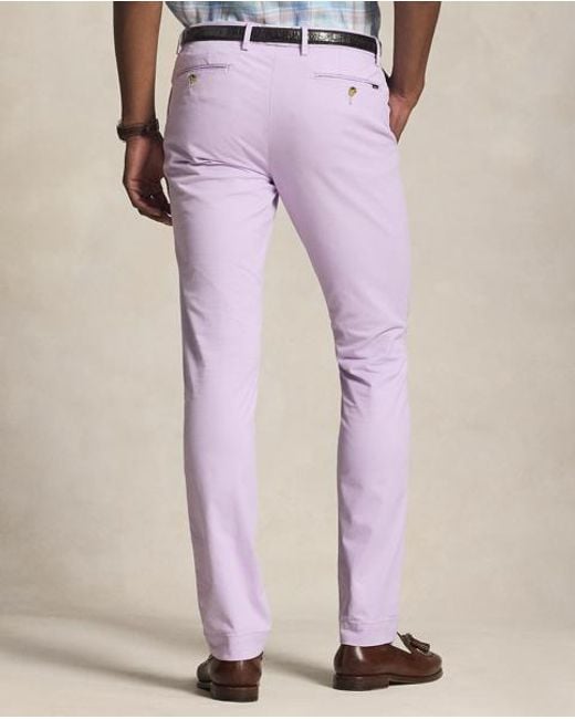 Polo Ralph Lauren Purple Greenwich Stretch Slim Fit Chino Trouser for men