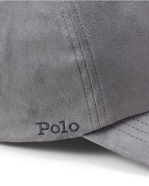 Polo Ralph Lauren Baseballkappe Aus Wildleder in Gray für Herren