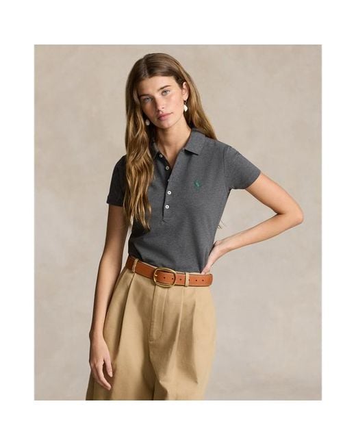 Polo Ralph Lauren Gray Slim Fit Stretch Polo Shirt