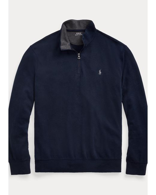 Ralph Lauren Gray Luxury Jersey Quarter-zip Pullover for men