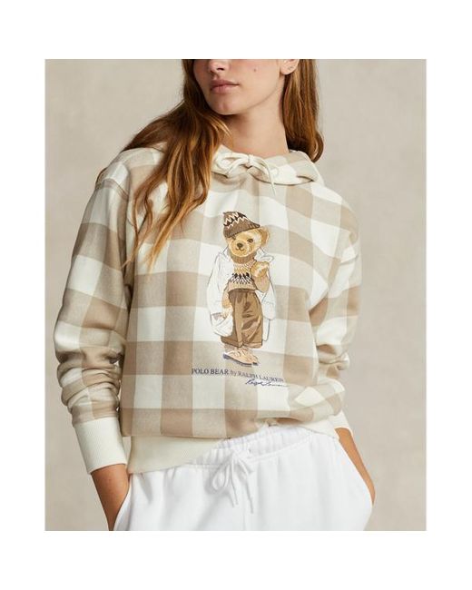 Felpa Polo Bear con cappuccio di Polo Ralph Lauren in Natural