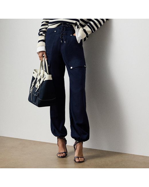 Ralph Lauren Blue Briella Ripstop Trouser