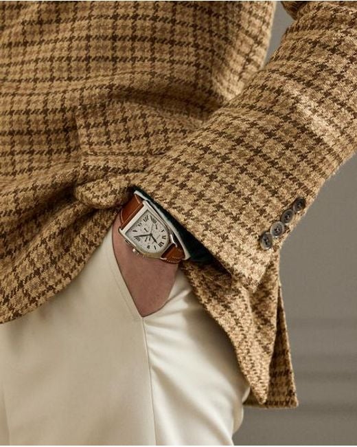 Ralph Lauren Natural Kent Hand-Tailored Checked Blazer for men