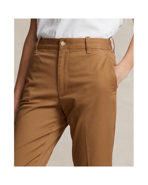 Polo Ralph Lauren Natural Cropped Slim Fit Twill Chino Trouser