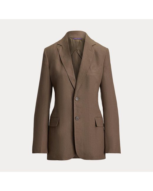 Ralph Lauren Brown Marcy Linen Jacket