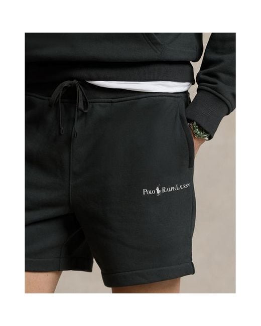 Polo Ralph Lauren Gray 16.5 Cm Relaxed Fit Logo Fleece Short for men