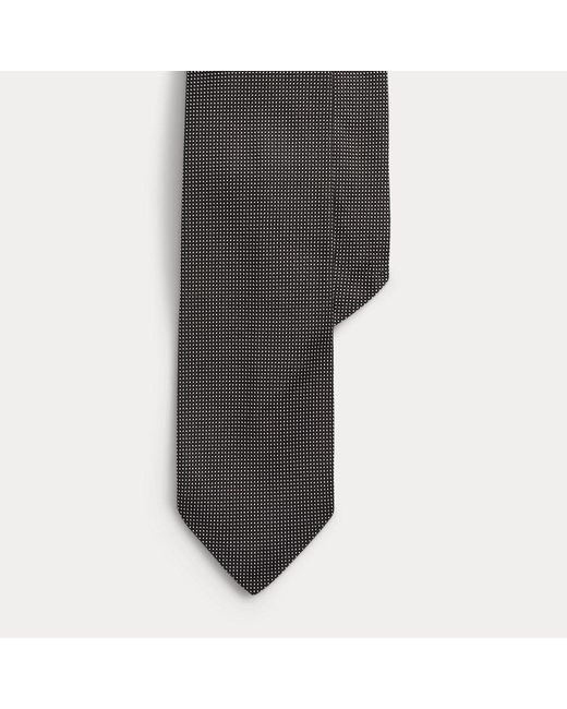 Polo Ralph Lauren Gray Pin Dot Silk Tie for men