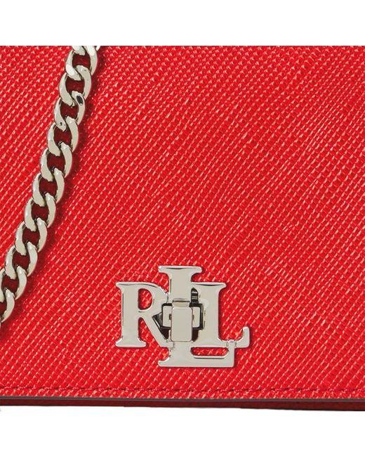 Borsetta porta cellulare effetto texture di Ralph Lauren in Red