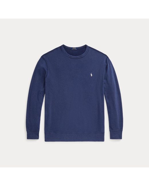 Ralph Lauren Blue Spa Terry Sweatshirt for men