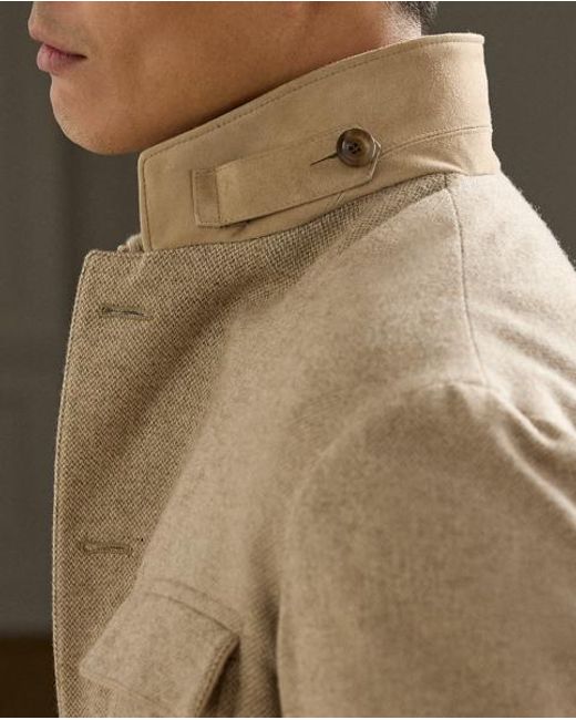 Ralph Lauren Brown Hand-Tailored Textured Stables Jacket for men